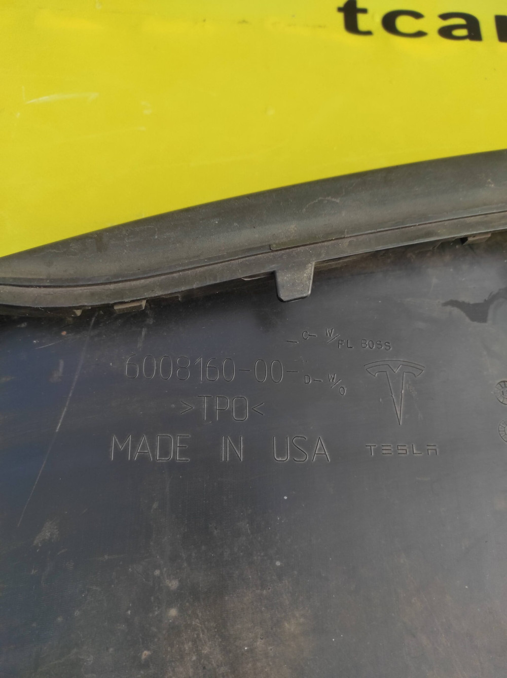 Накладка (губа) нижняя переднего бампера Tesla Model S 2012-2016 6008160-00-C  Фото №3