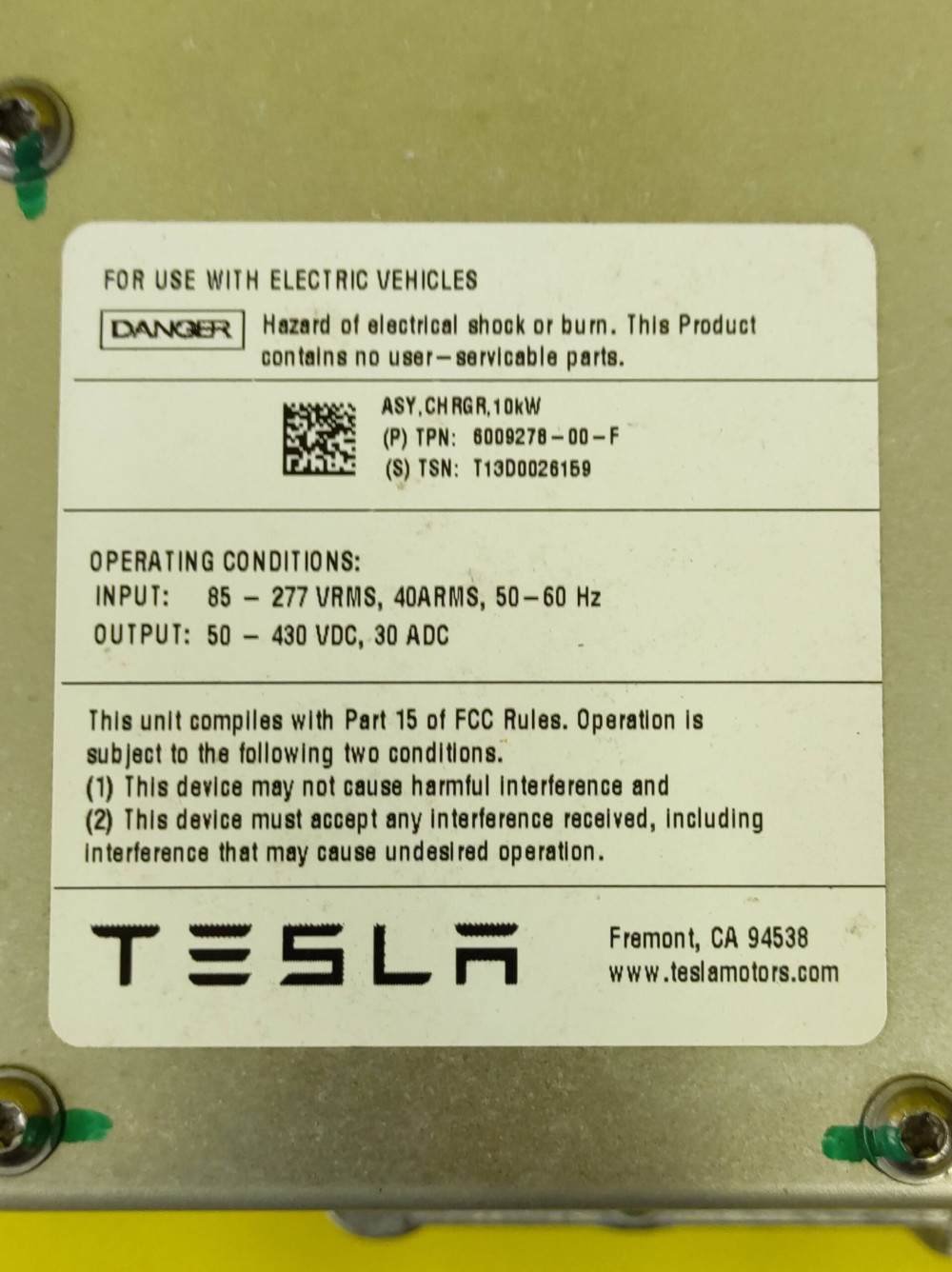 Чарджер блок основной батареи GEN 1 Tesla Model S 2012-2016 6009278-00-F  Фото №5