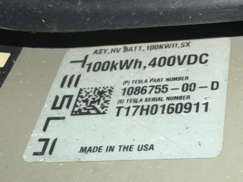 Батарея високовольтна Tesla S/X 100KWh повний привід 2017 1086755-00-D  Фото №2