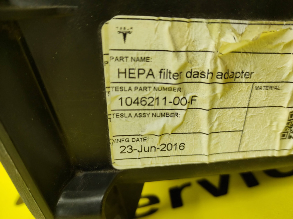 З'єднувальний повітропровід приймального повітропроводу корпусу HEPA фільтра салону та кліматичної установки Tesla Model S 2016-2021, X 2015-2021 1046211-00-G  Фото №5