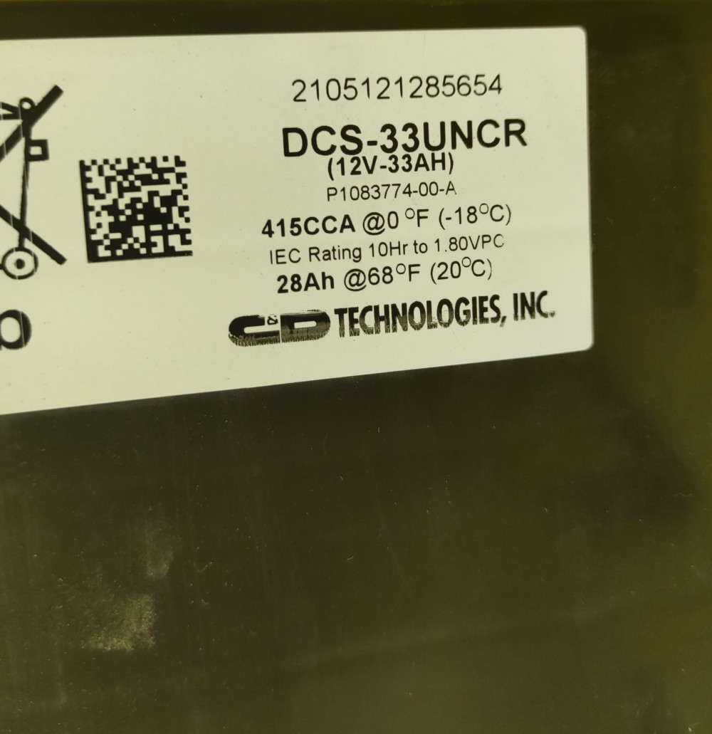 АКБ 12V DCS-33UNCR Tesla Model S 2012-2016 1083774-00-A  Фото №5