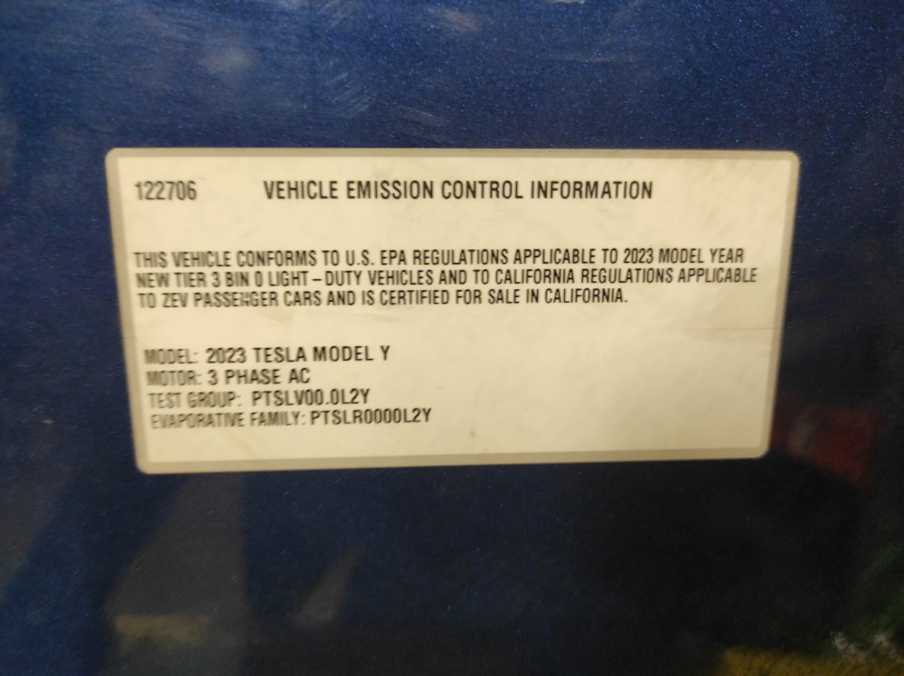 Капот (темно-синий - PPSB) Tesla Model Y 2020-2025 1493370-ET-A  Фото №6