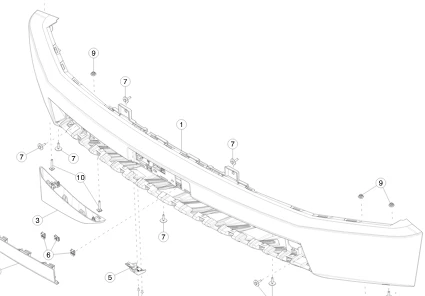 Tesla Cybertruck 2023- Front Bumper Fascia OEM 1896370-00-B