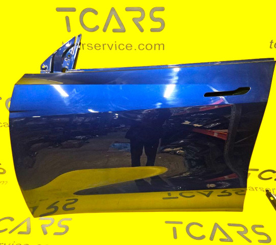 Tesla Model Y 2020-2025 Front Left Door (Deep Blue Metallic - PPSB) OEM (used) 1505460-ET-A