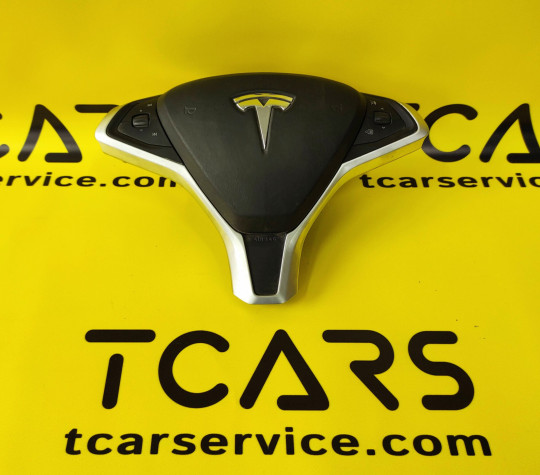 Подушка безпеки в кермо (шкіра) без опції обігріву рульового колеса USA Tesla Model S 2012-2021, X 2015-2021 1023381-01-E