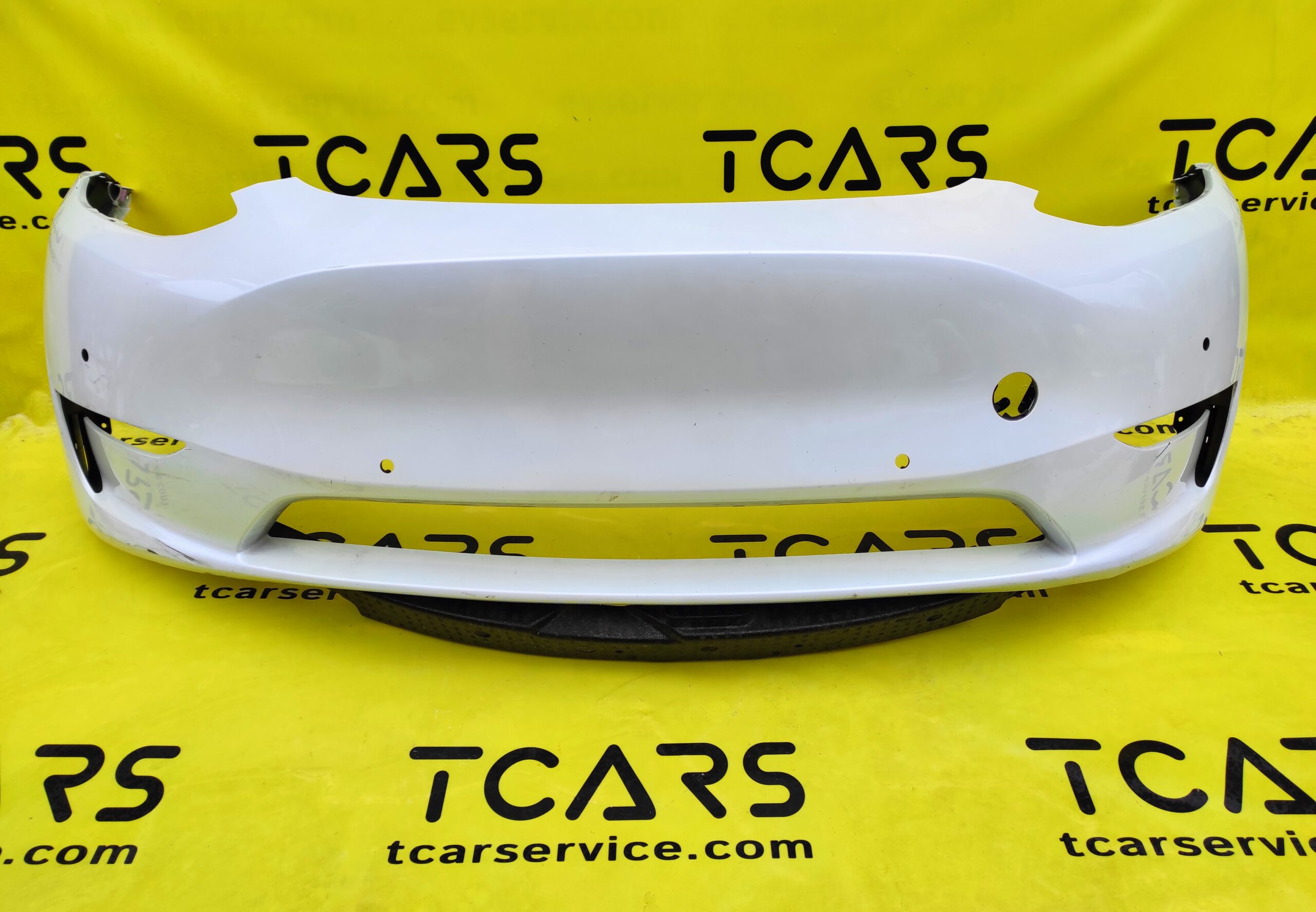 Tesla Model Y Front Fascia SVC (Pearl White Multi-Coat-PPSW) OEM (used) 1493736-S3-A